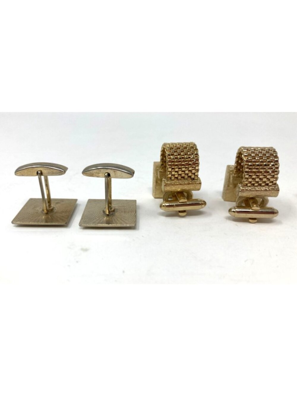 Vintage Dressy Cuff Links - 4 Pair ~ Swank, Mother of Pearl, Jade - Picture 4 of 5
